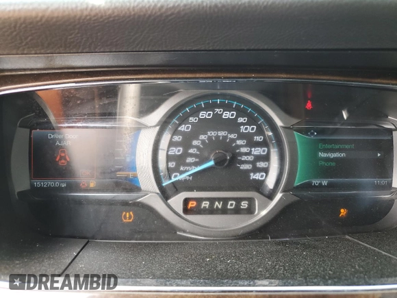 2015 Ford Taurus Limited with VIN 1FAHP2F89FG125334, listed as a Copart auction lot 49863675 with 151,270 mi miles and Salvage Title. Bid and sale history available at DreamBid. Image 9.