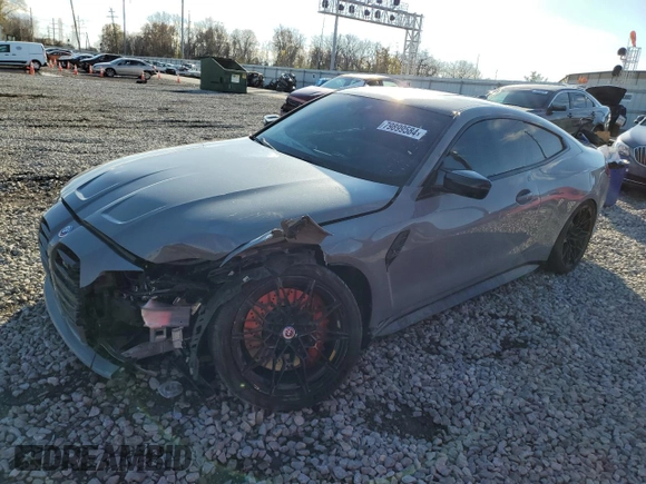2022 BMW M4 Competition xDrive with VIN WBS43AZ07NCK91225, listed as a Copart auction lot 79899584 with 0 mi miles and Salvage Title. Bid and sale history available at carsss.com. Image 1.