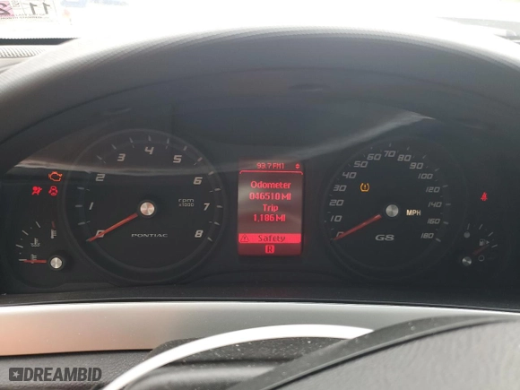 2008 Pontiac G8 GT with VIN 6G2EC57Y38L124948, listed as a Copart auction lot 78725184 with 46,510 mi miles and Salvage Title. Bid and sale history available at carsss.com. Image 9.