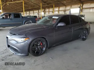 2018 Alfa Romeo Giulia Ti Sport with VIN ZARFAECN5J7579867, listed as a Copart auction lot 74552144 with 61,684 mi miles and Salvage Title. Bid and sale history available at carsss.com. Image 1.