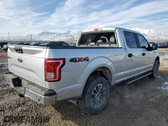 2017 Ford F-150 XL with VIN 1FTFW1EF9HKC76088, listed as a Copart auction lot 46373315 with 226,296 mi miles and Salvage Title. Bid and sale history available at carsss.com. Image 3.