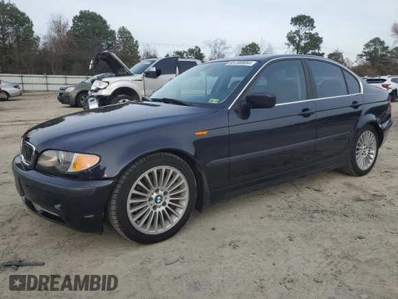 2003 BMW 3 Series 330i with VIN WBAEV53453KM25951, listed as a Copart auction lot 85198854 with 0 mi miles and Salvage Title. Bid and sale history available at carsss.com. Image 1.