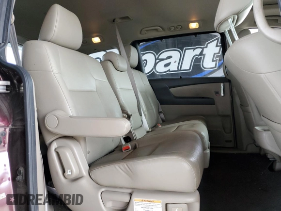 2014 Honda Odyssey EX-L with VIN 5FNRL5H66EB062435, listed as a Copart auction lot 53743445 with 103,849 mi miles and Salvage Title. Bid and sale history available at DreamBid. Image 11.