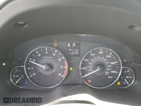 2012 Subaru Legacy 2.5i Premium with VIN 4S3BMBB6XC3025839, listed as a Copart auction lot 43789115 with 116,169 mi miles and Salvage Title. Bid and sale history available at carsss.com. Image 9.