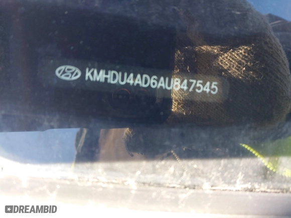 2010 Hyundai Elantra GLS with VIN KMHDU4AD6AU847545, listed as a IAAI auction lot 41684206 with 142,133 mi miles. Bid and sale history available at carsss.com. Image 12.