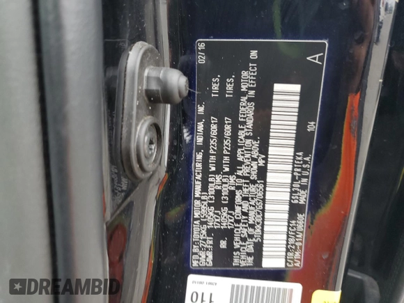 2016 Toyota Sienna LE AAS with VIN 5TDKK3DC7GS706561, listed as a Copart auction lot 51363465 with 107,443 mi miles and Salvage Title. Bid and sale history available at carsss.com. Image 13.