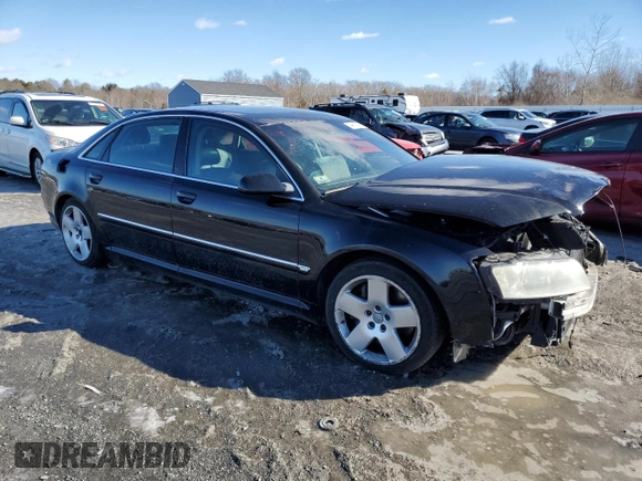 2004 Audi A8 L with VIN WAUML44E64N010995, listed as a Copart auction lot 44119705 with Not Provided miles and Clean Title. Bid and sale history available at carsss.com. Image 4.