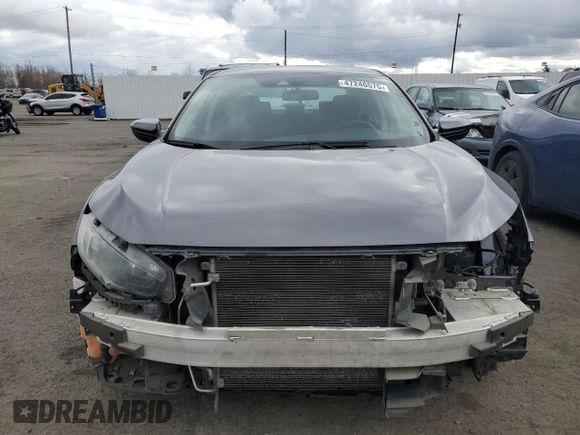 2019 Honda Civic LX with VIN 2HGFC2F69KH566604, listed as a Copart auction lot 47246575 with 127,755 mi miles and Salvage Title. Bid and sale history available at DreamBid. Image 5.