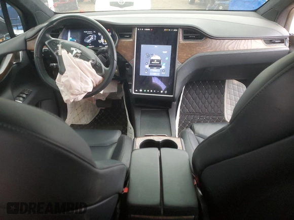 2020 Tesla Model X Long Range with VIN 5YJXCBE21LF246685, listed as a Copart auction lot 43800885 with 42,781 mi miles and Salvage Title. Bid and sale history available at DreamBid. Image 8.