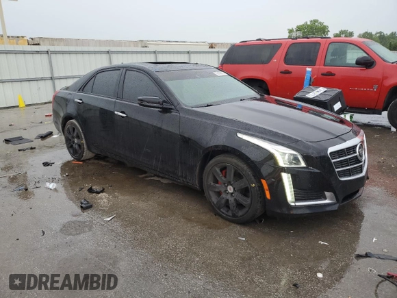 2014 Cadillac CTS Premium AWD with VIN 1G6AZ5S37E0131094, listed as a Copart auction lot 59180975 with 119,592 mi miles and Salvage title. Bid and sale history available at DreamBid. Image 4.