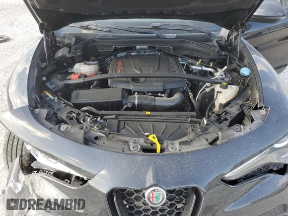 2019 Alfa Romeo Stelvio z VIN ZASPAJAN7K7C61221, wystawiony jako Copart lot #54795485 z przebiegiem 46 377 mil mil oraz Nie do naprawy. Historia ofert i sprzedaży dostępna na DreamBid. Obrazek 12.