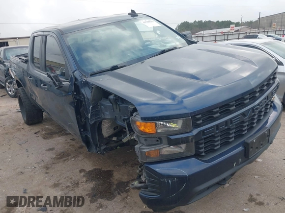 2020 Chevrolet Silverado 1500 Custom with VIN 1GCRWBEHXLZ339073, listed as a IAAI auction lot 41508633 with 90,672 mi miles. Bid and sale history available at carsss.com. Image 1.