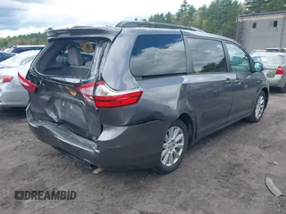 2017 Toyota Sienna LE with VIN 5TDJZ3DC5HS182934, listed as a IAAI auction lot 42202318 with 57,798 mi miles and . Bid and sale history available at DreamBid. Image 4.