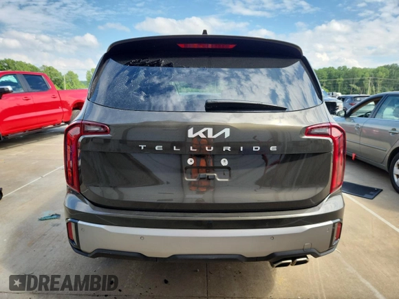 2025 Kia Telluride S with VIN 5XYP64GC7SG569834, listed as a Copart auction lot 60002555 with 13,096 mi miles and Non repairable. Bid and sale history available at DreamBid. Image 6.