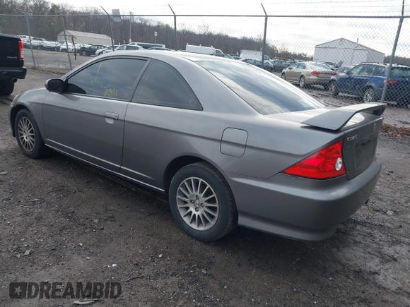 2005 Honda Civic EX with VIN 1HGEM21905L023773, listed as a IAAI auction lot 41662161 with 167,129 mi miles. Bid and sale history available at carsss.com. Image 3.