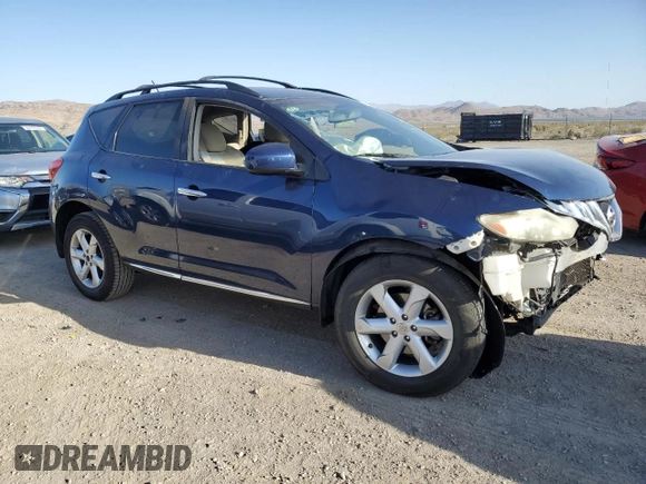 2010 Nissan Murano S with VIN JN8AZ1MU3AW009422, listed as a Copart auction lot 59988074 with 0 mi miles and Salvage Title. Bid and sale history available at carsss.com. Image 1.