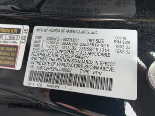 2019 Acura RDX Technology with VIN 5J8TC2H52KL030992, listed as a IAAI auction lot 42459982 with 77,042 mi miles and . Bid and sale history available at DreamBid. Image 9.