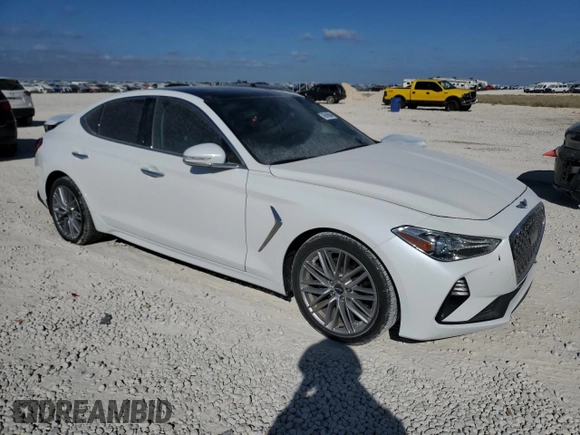 2020 Genesis G70 2.0T with VIN KMTG34LA0LU059887, listed as a Copart auction lot 76616894 with 32,658 mi miles and Salvage title. Bid and sale history available at DreamBid. Image 4.