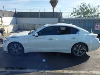 2018 Infiniti Q50 3.0t LUXE with VIN JN1EV7AP7JM358575, listed as a IAAI auction lot 41619592 with 47,520 mi miles. Bid and sale history available at carsss.com. Image 13.