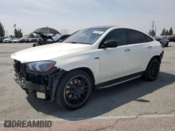 2022 Mercedes-Benz GLE 53 AMG with VIN 4JGFD6BB6NA688468, listed as a Copart auction lot 58760015 with 31,936 mi miles and Salvage title. Bid and sale history available at DreamBid. Image 1.