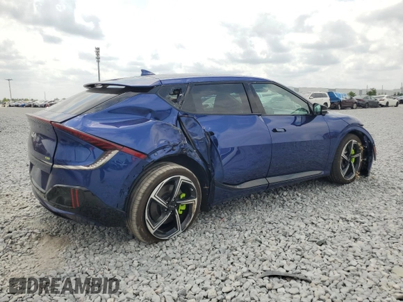 2024 Kia EV6 GT z VIN KNDC5DLE9R5219763, wystawiony jako Copart lot #50449205 z przebiegiem 360 mil mil oraz Szkoda całkowita • Salvage title. Historia ofert i sprzedaży dostępna na DreamBid. Obrazek 3.