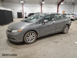 2012 Honda Civic Sdn EX with VIN 19XFB2F8XCE091822, listed as a Copart auction lot 49076165 with 166,662 mi miles and Salvage Title. Bid and sale history available at carsss.com. Image 1.