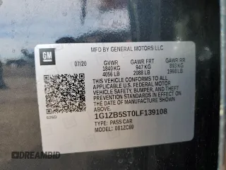 2020 Chevrolet Malibu LS with VIN 1G1ZB5ST0LF139108, listed as a Copart auction lot 50275505 with 76,193 mi miles and Salvage Title. Bid and sale history available at DreamBid. Image 14.