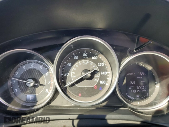 2015 Mazda 6 i Sport with VIN JM1GJ1U68F1163109, listed as a Copart auction lot 42489315 with 170,147 mi miles and Salvage Title. Bid and sale history available at DreamBid. Image 9.