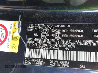 2018 Lexus RX 350L Premium with VIN JTJDZKCAXJ2009962, listed as a IAAI auction lot 41903717 with 100,308 mi miles and . Bid and sale history available at DreamBid. Image 9.