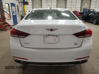 2018 Genesis G80 3.8L with VIN KMHGN4JE5JU261986, listed as a Copart auction lot 82752654 with 62,722 mi miles and Salvage Title. Bid and sale history available at carsss.com. Image 6.