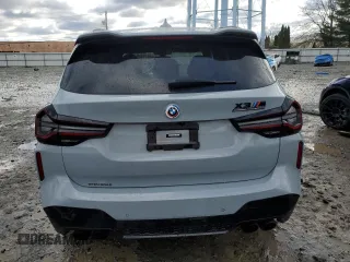 2023 BMW X3 M with VIN 5YM13EC02P9S08561, listed as a Copart auction lot 81371134 with 15,589 mi miles and Salvage Title. Bid and sale history available at carsss.com. Image 6.
