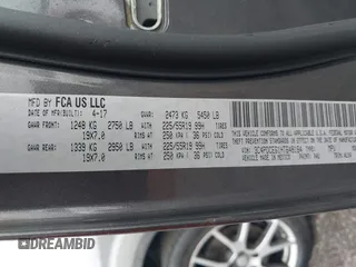 2017 Dodge Journey GT with VIN 3C4PDCEG1HT648164, listed as a IAAI auction lot 41857980 with 83,921 mi miles. Bid and sale history available at carsss.com. Image 9.