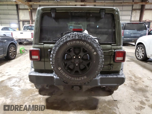 2021 Jeep Wrangler Unlimited Sport S с VIN 1C4HJXDG1MW761204, выставлен на аукционе Copart как лот 89063655 с пробегом 117 490 миль миль и Списание • Salvage title. История ставок и продаж доступна на DreamBid. Изображение 6.