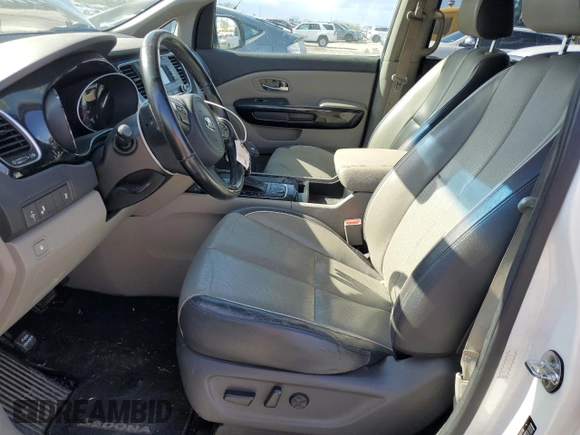 2015 Kia Sedona EX with VIN KNDMC5C14F6050738, listed as a Copart auction lot 52596095 with 142,551 mi miles and Salvage Title. Bid and sale history available at carsss.com. Image 7.