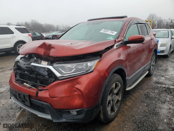 2018 Honda CR-V EX with VIN 2HKRW2H56JH636282, listed as a Copart auction lot 84931754 with 64,725 mi miles and Salvage Title. Bid and sale history available at carsss.com. Image 1.