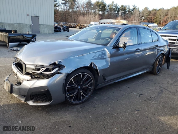 2023 BMW 5 Series 530i xDrive with VIN WBA13BJ0XPWY03876, listed as a Copart auction lot 87457124 with 24,557 mi miles and Salvage Title. Bid and sale history available at carsss.com. Image 1.