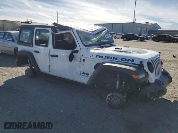 2022 Jeep Wrangler Unlimited Rubicon with VIN 1C4JJXR63NW206144, listed as a Copart auction lot 47234895 with 5,876 mi miles and Salvage title. Bid and sale history available at DreamBid. Image 4.