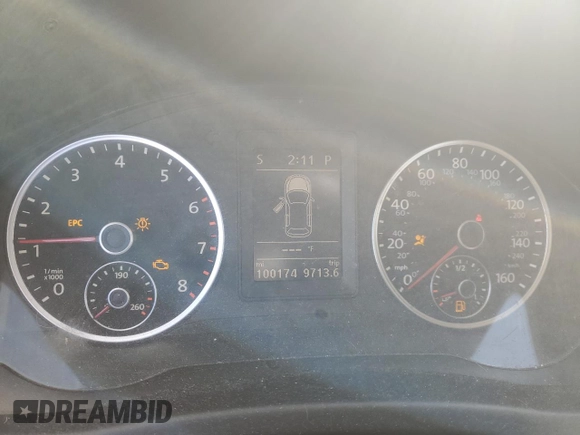 2014 Volkswagen Tiguan SE z VIN WVGAV3AX9EW563907, wystawiony jako Copart lot #45157495 z przebiegiem 100 174 mil mil oraz Szkoda całkowita • Salvage title. Historia ofert i sprzedaży dostępna na DreamBid. Obrazek 9.