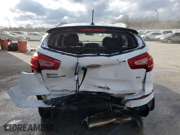 2013 Kia Sportage EX with VIN KNDPC3A21D7419995, listed as a Copart auction lot 44329055 with 139,181 mi miles and Salvage title. Bid and sale history available at DreamBid. Image 6.
