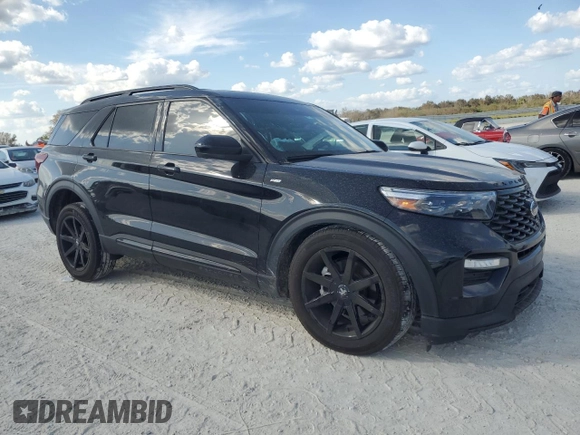 2022 Ford Explorer ST-Line with VIN 1FMSK8KH8NGB77555, listed as a Copart auction lot 77342154 with 13,365 mi miles and Salvage Title. Bid and sale history available at carsss.com. Image 4.