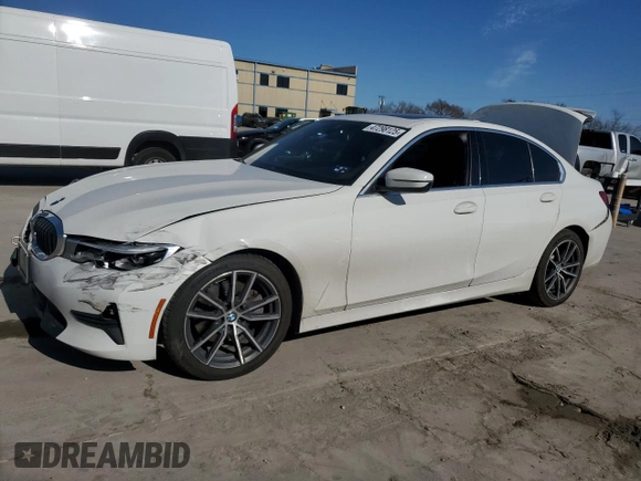 2020 BMW 3 Series 330i with VIN 3MW5R1J01L8B08554, listed as a Copart auction lot 47298125 with 98,461 mi miles and Salvage Title. Bid and sale history available at carsss.com. Image 1.