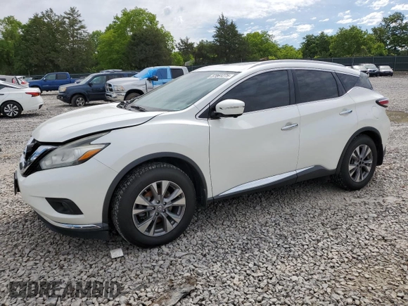2015 Nissan Murano SL z VIN 5N1AZ2MH8FN256173, wystawiony jako Copart lot #57861275 z przebiegiem 158 523 mil mil oraz Szkoda całkowita • Salvage title. Historia ofert i sprzedaży dostępna na DreamBid. Obrazek 1.