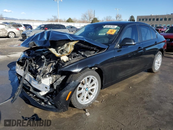 2018 BMW 3 Series 320i xDrive with VIN WBA8E5G57JNU46442, listed as a Copart auction lot 46619795 with Not Provided miles and Salvage Title. Bid and sale history available at carsss.com. Image 1.