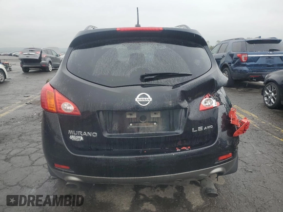 2009 Nissan Murano LE with VIN JN8AZ18WX9W160393, listed as a Copart auction lot 73369344 with 167,721 mi miles and Salvage Title. Bid and sale history available at carsss.com. Image 6.