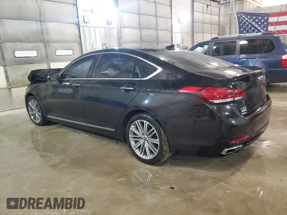 2018 Genesis G80 3.8L with VIN KMHGN4JE4JU238540, listed as a Copart auction lot 59391074 with 63,341 mi miles and Salvage Title. Bid and sale history available at carsss.com. Image 2.