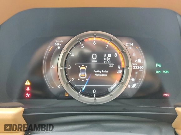 2021 Lexus LC with VIN JTHAP5AY5MA101289, listed as a Copart auction lot 47383855 with 23,260 mi miles and Salvage Title. Bid and sale history available at carsss.com. Image 9.