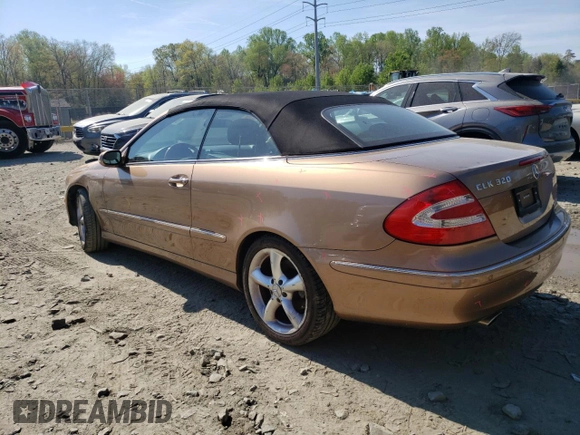 2005 Mercedes-Benz CLK 320 z VIN WDBTK65G65T046470, wystawiony jako Copart lot #50891004 z przebiegiem 41 485 mil mil oraz Szkoda całkowita • Salvage title. Historia ofert i sprzedaży dostępna na DreamBid. Obrazek 2.