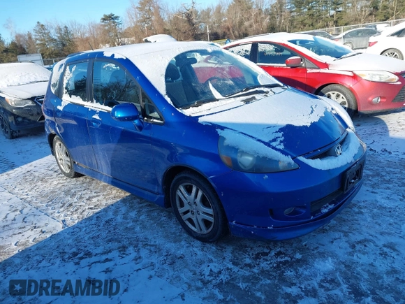 2007 Honda Fit Sport with VIN JHMGD37627S053777, listed as a IAAI auction lot 41458050 with 189,250 mi miles. Bid and sale history available at carsss.com. Image 1.