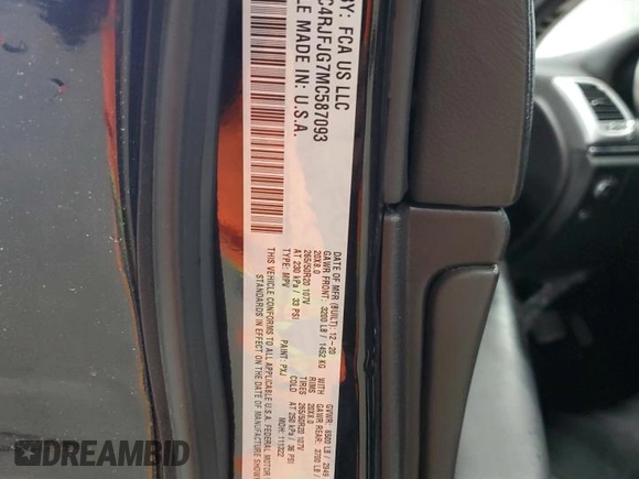 2021 Jeep Grand Cherokee Summit with VIN 1C4RJFJG7MC587093, listed as a Copart auction lot 46348275 with 68,192 mi miles and Salvage Title. Bid and sale history available at carsss.com. Image 13.