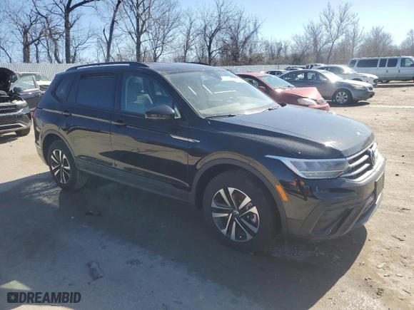 2024 Volkswagen Tiguan S with VIN 3VVFB7AX0RM134060, listed as a Copart auction lot 44733445 with 0 mi miles and Salvage Title. Bid and sale history available at carsss.com. Image 4.